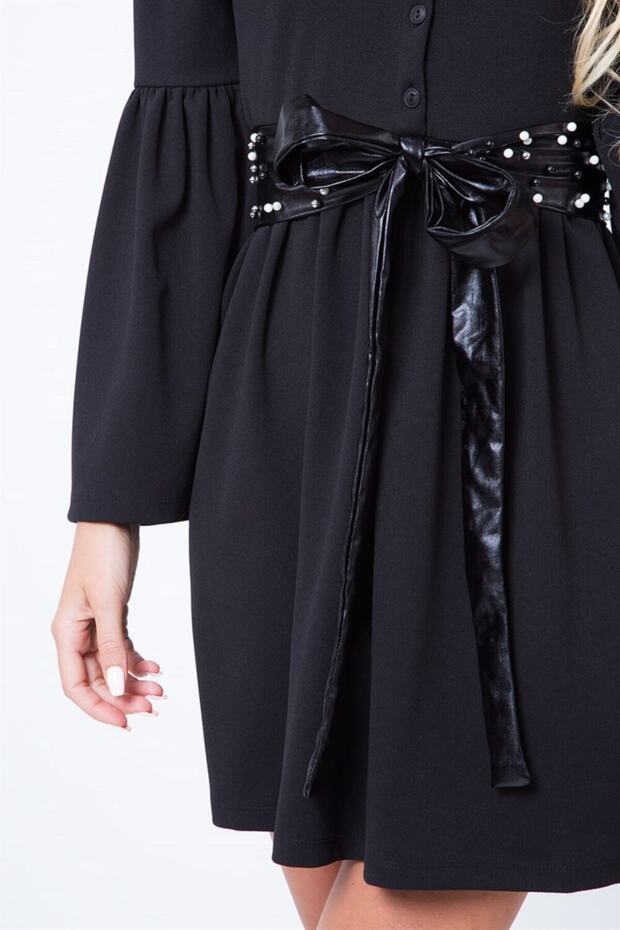 Ispanyol Kol Mini Elbise - 3