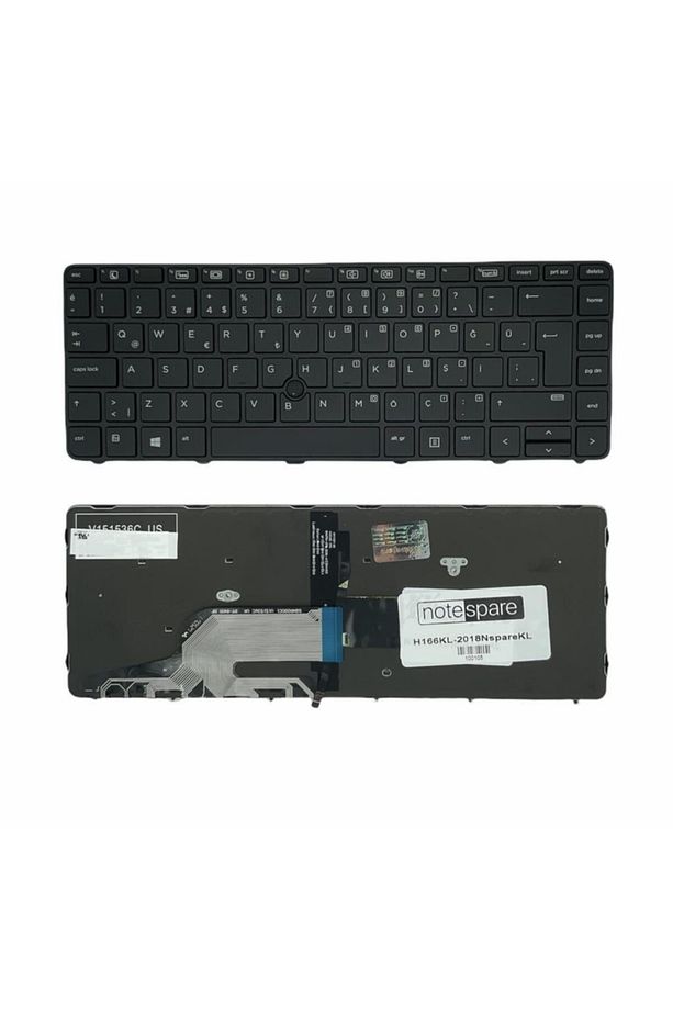 Hp ile Uyumlu ProBook 430 G4 Y8B28EA, 440 G3 K9J48EA Notebook Klavye Işıklı Siyah TR - 1