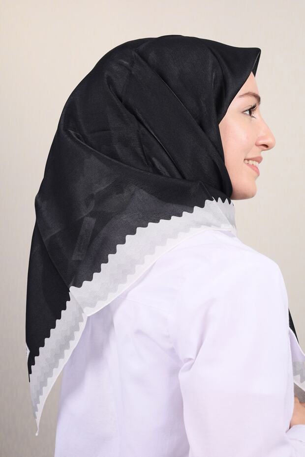 وشاح سهرة بشريط لامع بلون هرمي - نمط-06