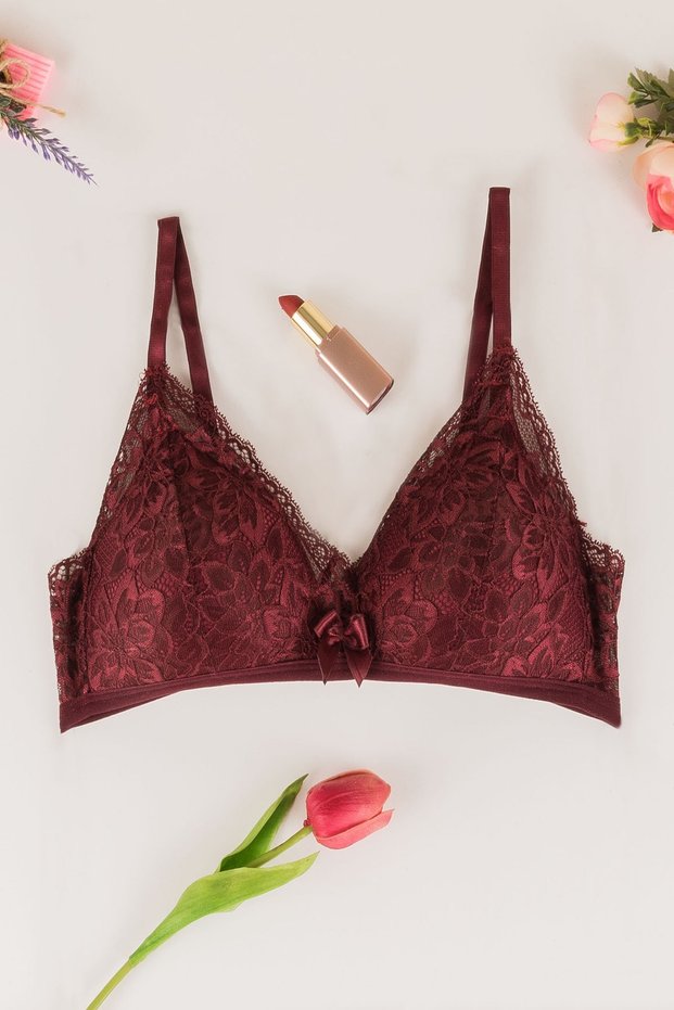 New Season 1200 Claret Red Padded Bralet