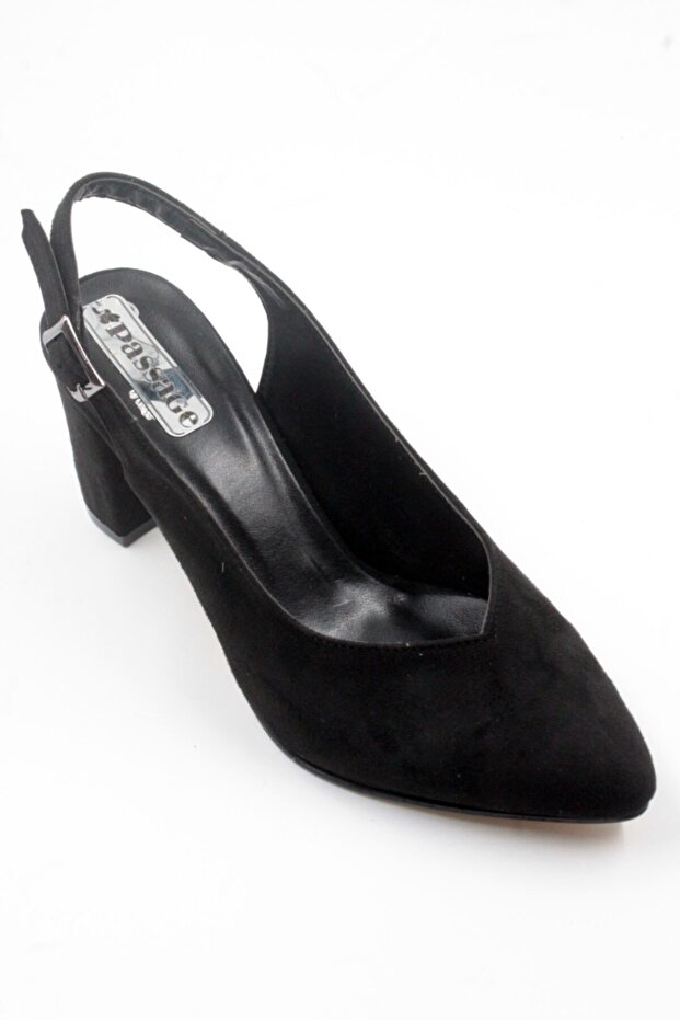 6131 Black Suede Women's Sandals