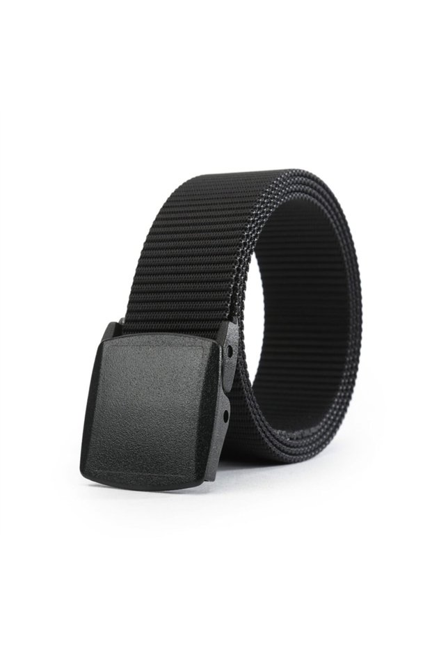 Tactical Style Black Bandolier Cloth Belt with Anti Allergic Ykk Plastic Buckle