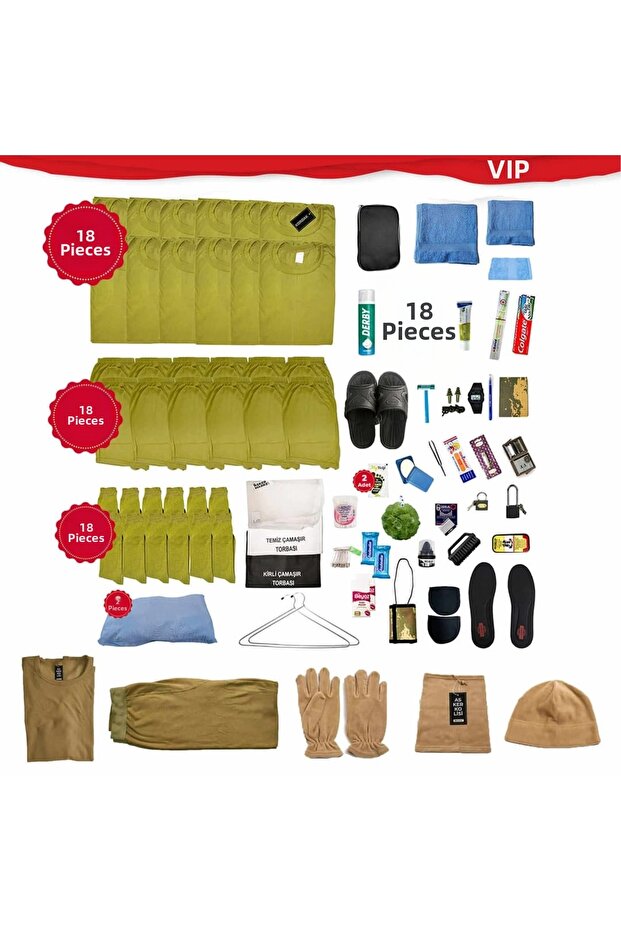 18-Piece Vip Winter Military Gear Pack