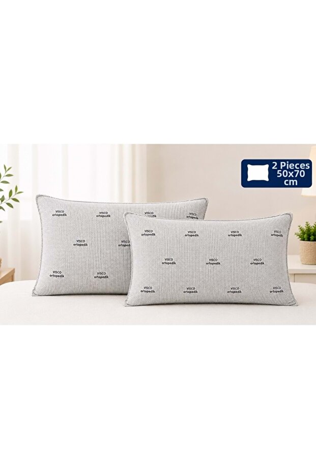 Set of 2 Luxury Medical Orthopedic Visco Filled Pillows (50X70)