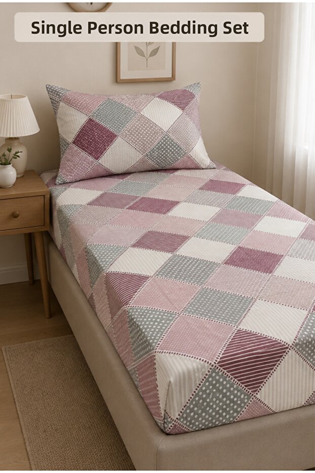 Single Elastic Sheet Set (1 Sheet and 1 Pillowcase)