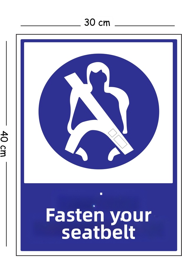 Plug in Metal Safety Belt 30X40 cm A3 Warning Work Safety Sign