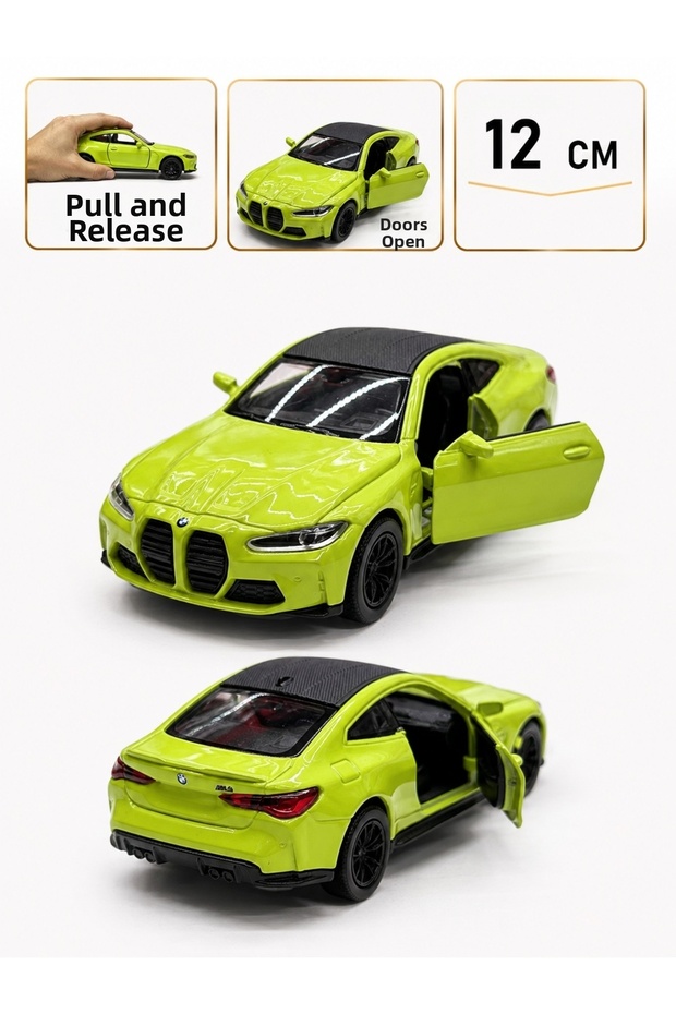 1:36 Scale Bmw M4 Metal Model Car Green