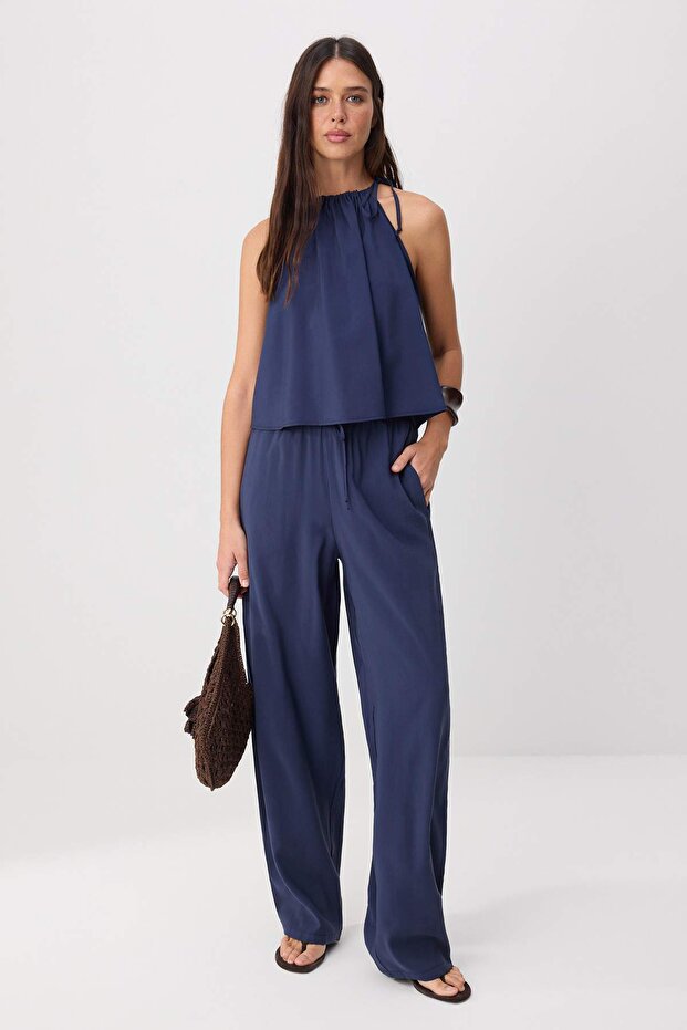 Lacivert Modal Bluz Pantolon Alt - Üst Takım TWOSS26AU00184 - 1