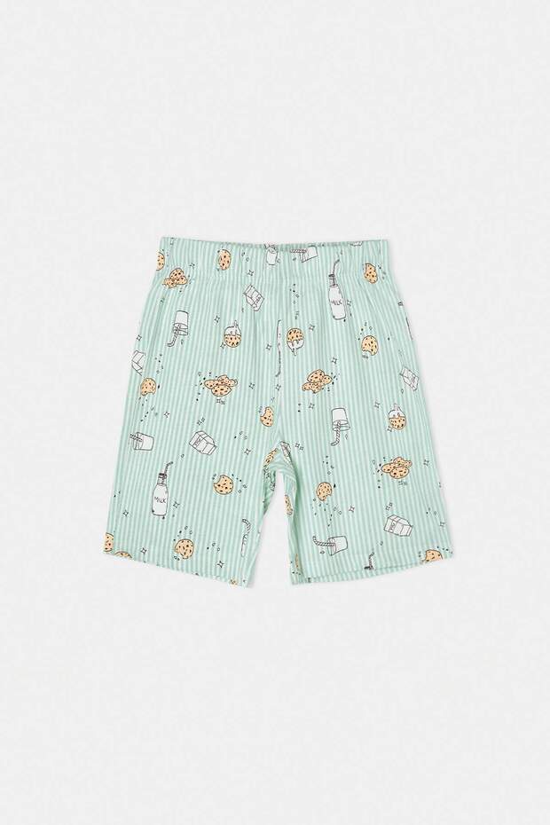 Yeşil %100 Pamuk Unisex Pijama Takımı TKDSS26PT00026 - 7