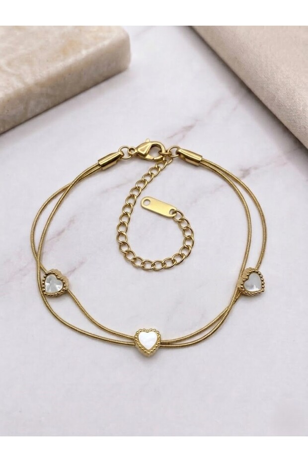 Steel Heart Chain Bracelet