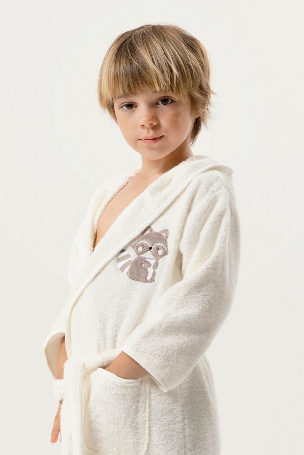 Children's Bathrobe, 100% Cotton, Hooded Joie