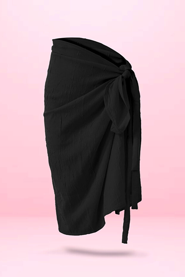 Pareo Black Tied 80X140Cm