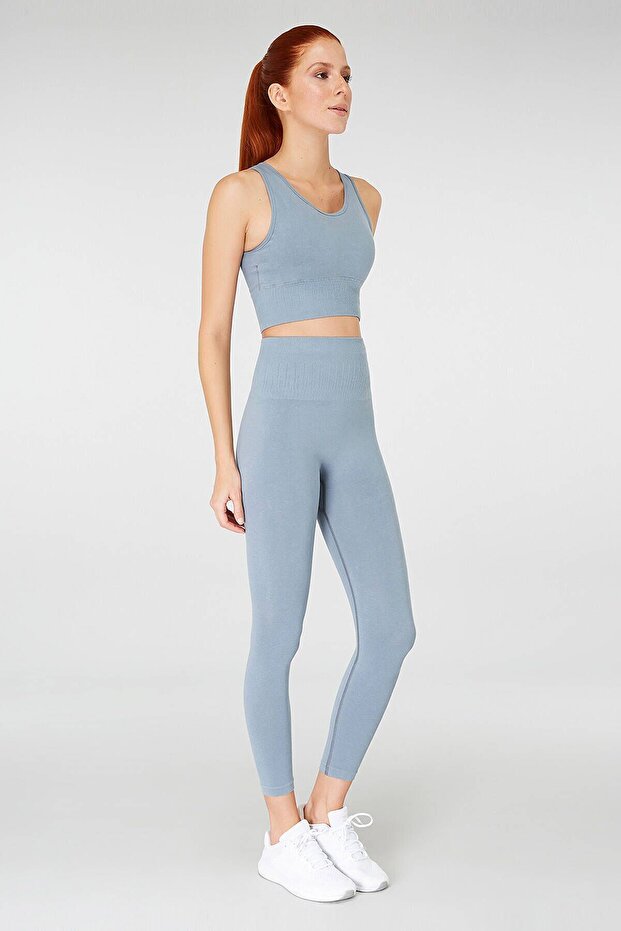 Luz Belt Rip Detailed High Waist, Firming Tights Stone
