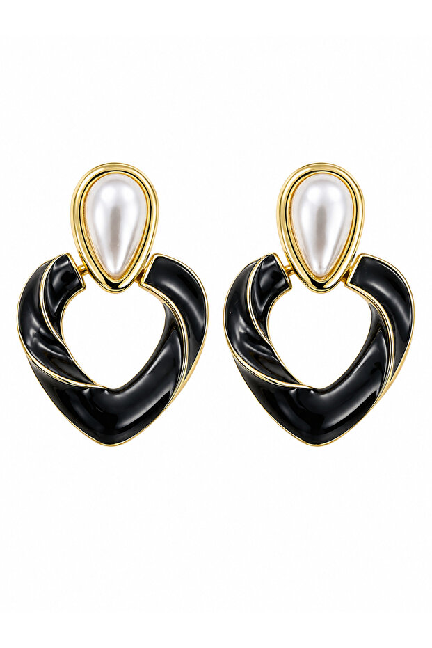 Opaline Filigree Vintage Steel Earrings