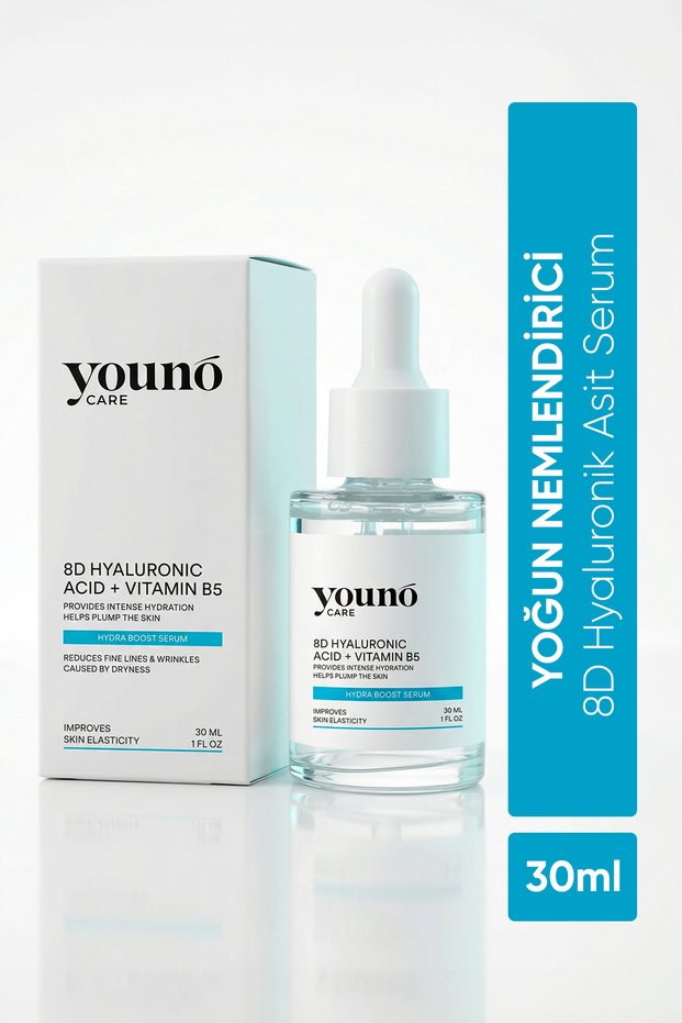 8D Hyaluronic Acid Serum 30 ml | Intensive Moisturizing Serum 18 Amino Acids, Beta-Glucan, Panthenol, Urea
