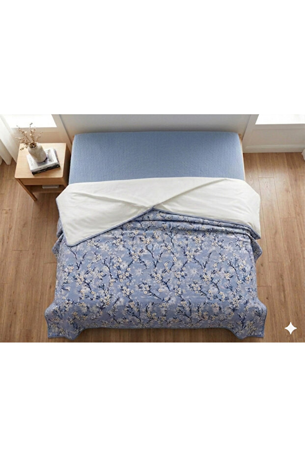 طباعة نمط غصن الزهرة 200x240 سم. سرير مزدوج (باتال) مفرد