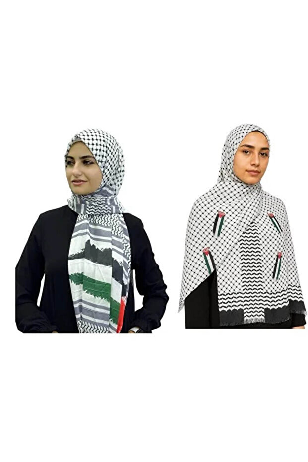 قطعتان من قماش الفيلستيني بنمط بوشي طويل