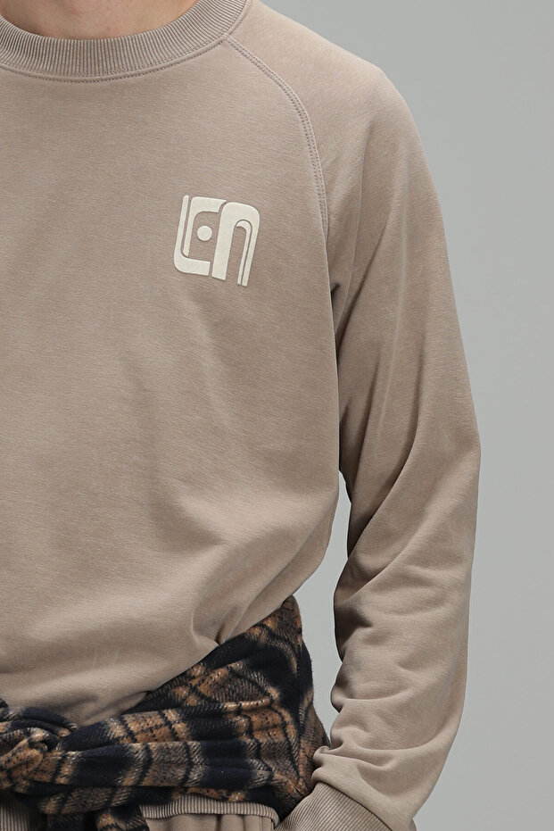 Owen Erkek Sweatshirt Bej - 5