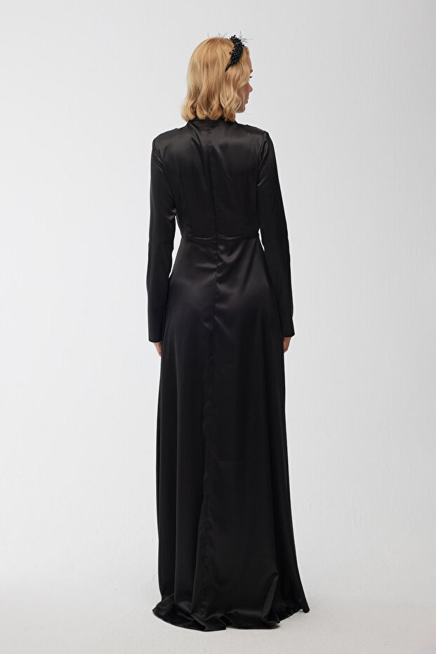 Rochie de seară Violet Degaje, neagră - 6