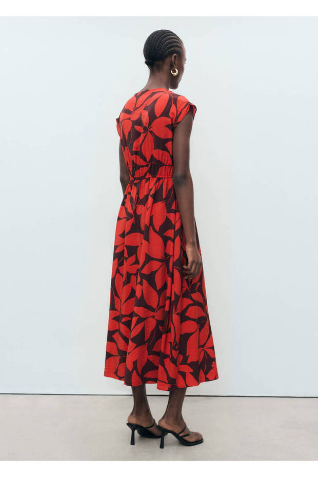 Gemustertes langes Kleid - 4
