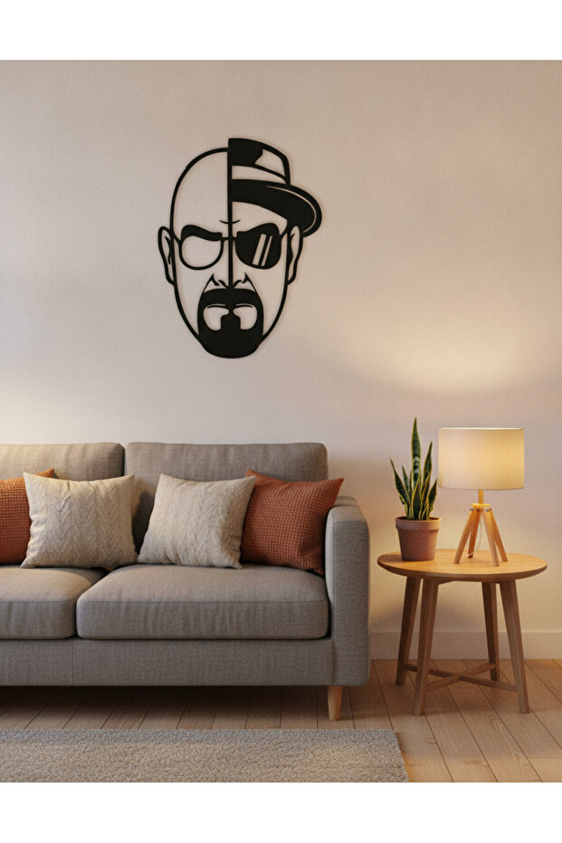 Şapkalı Adam 6mm Kalın MDF Tablo | Karakter Temalı Duvar Dekoru | Salon Çalışma Odası Portre Tablo - 2