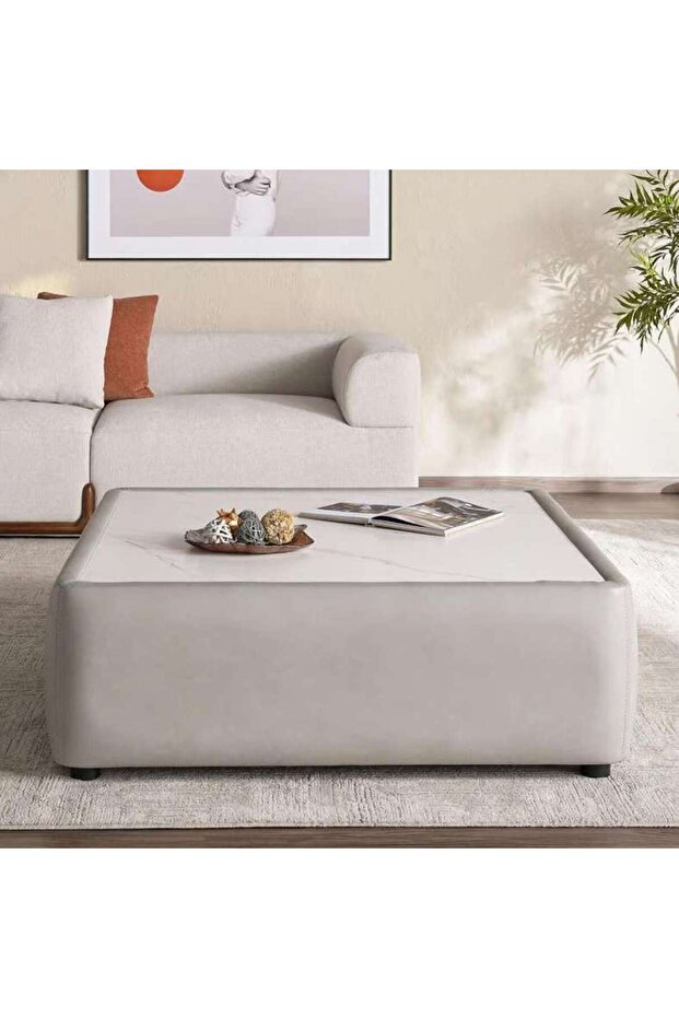 Dragonihide Ottoman- Grey