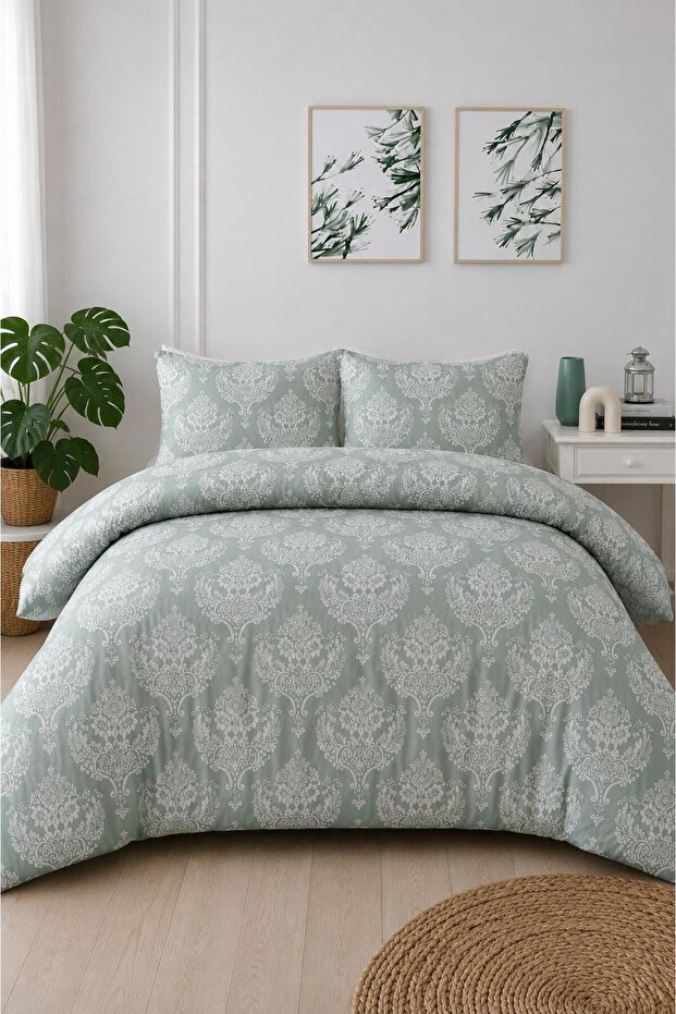 Mature Duvet Cover Set Double Post Watergreen