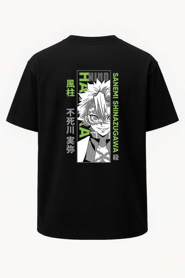 Oversize Sanemi Shinazugawa Demon Slayer Printed Unisex T-Shirt