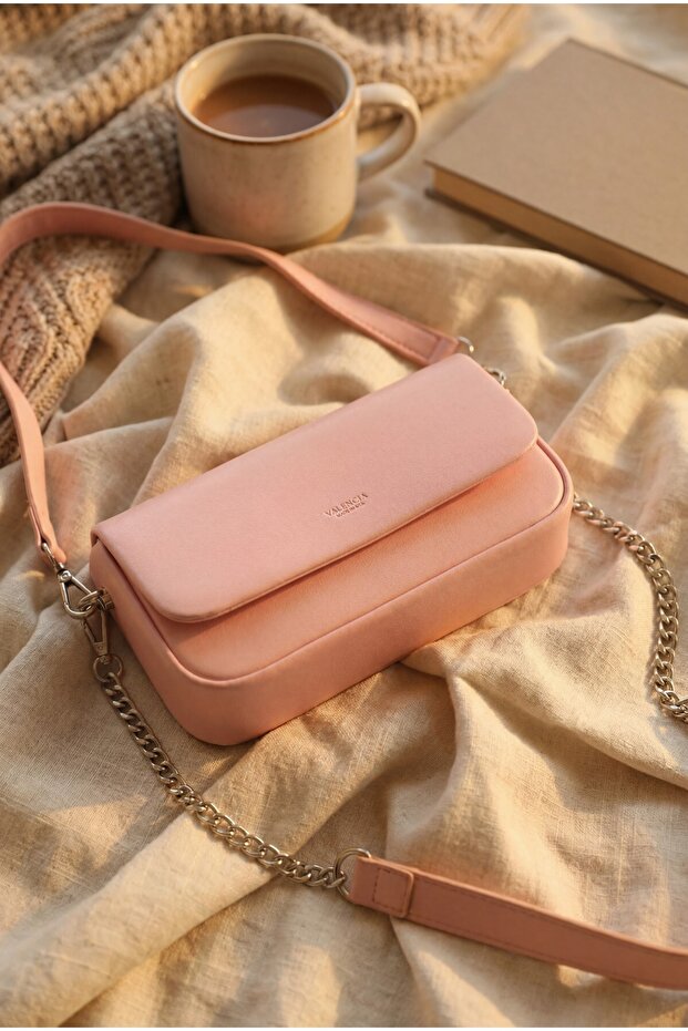 Removable Double Strap Magnet Cover Box Bag -Pink