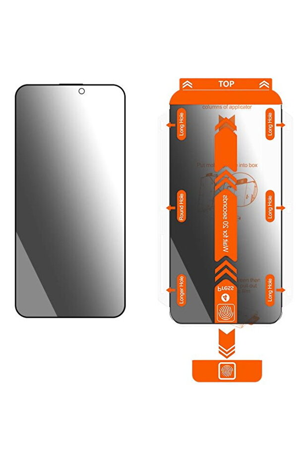 Privacy Screen Guard iPhone 15 Pro with easy applicator, 2 pack - 8