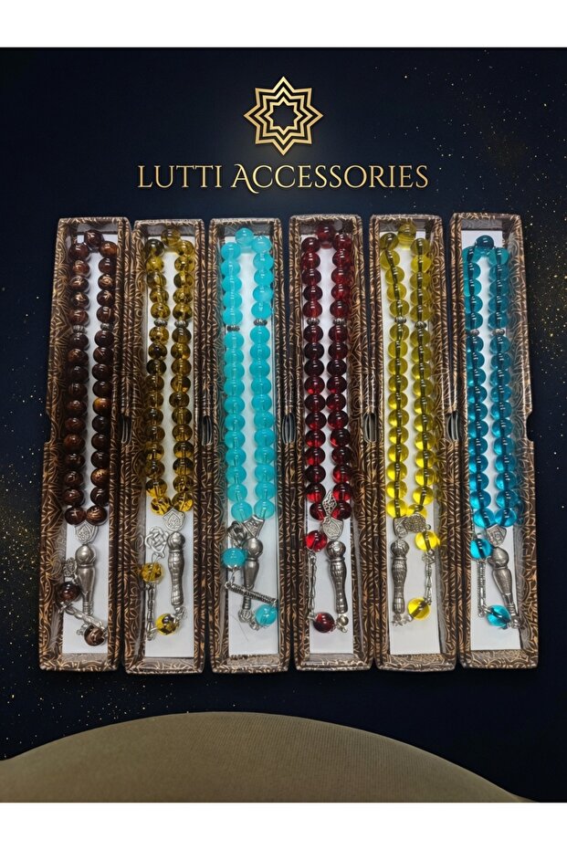 6-Piece Gift Set of Colorful Glass Prayer Beads