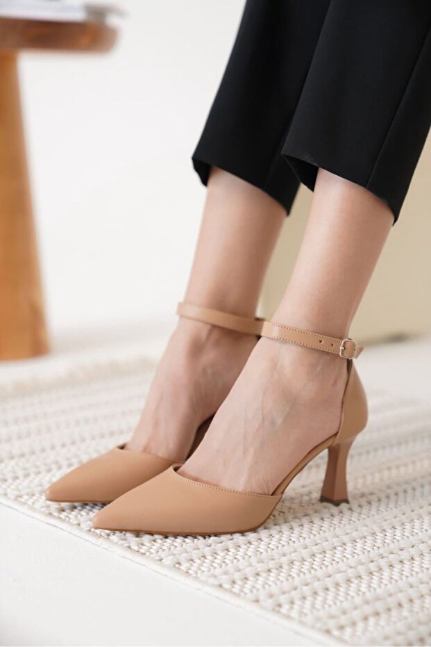 Women's Nude Heeled Shoes Tr12Ms01D