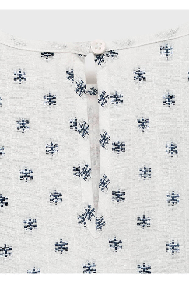 Blouse with Embroidered Pattern - 5