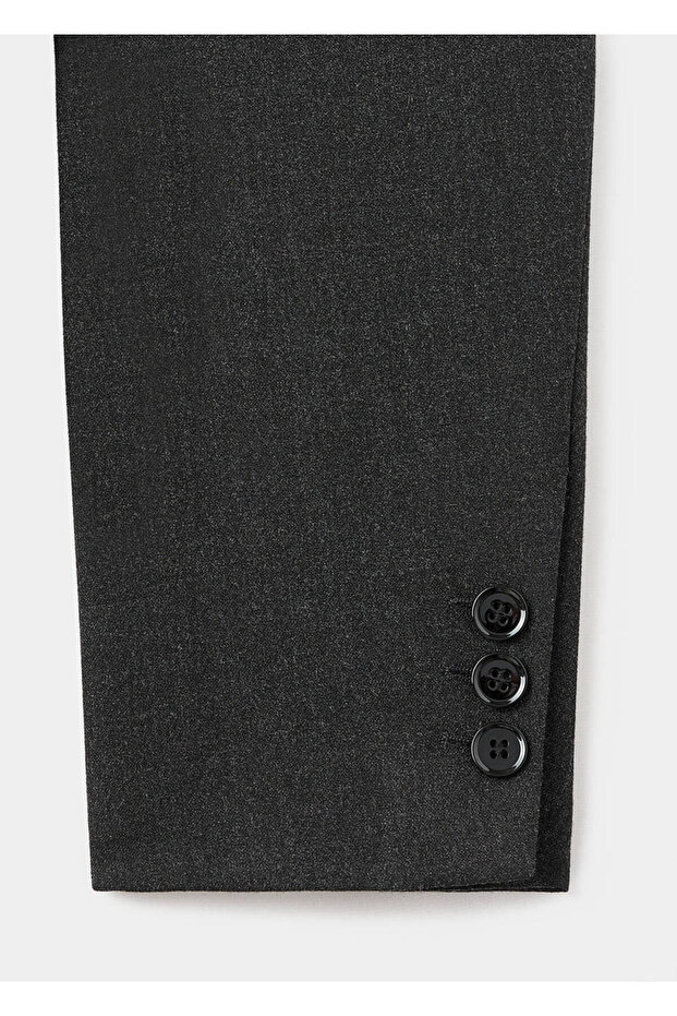Double Button Fabric Blazer Jacket - 5
