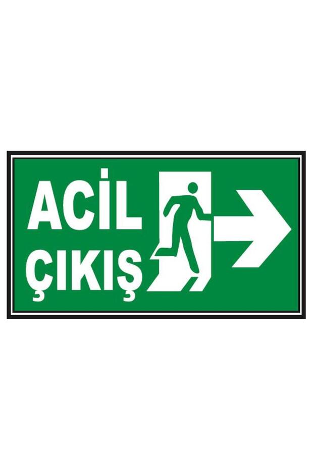 Phosphorescent Emergency Exit Sign - Photoluminescent - Right Direction