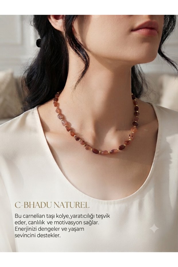 Certified Amorphous Agate Natural Stone Necklace