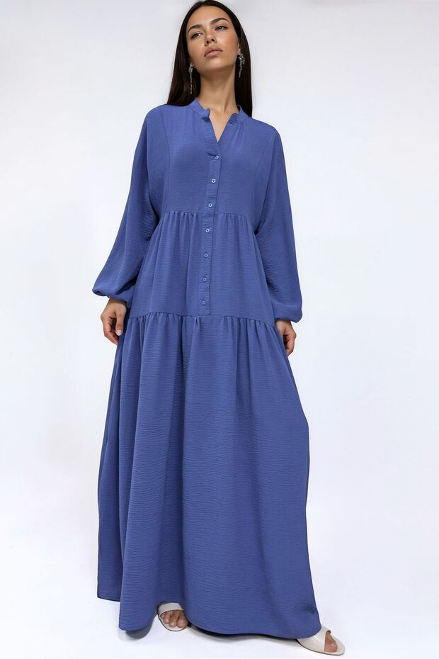 Bdart V-Neck Buttoned Relaxed Fit Maxi Dress