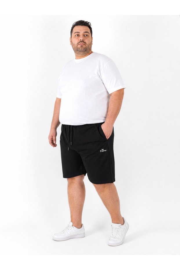 Men's Black Oversized Shorts H891
