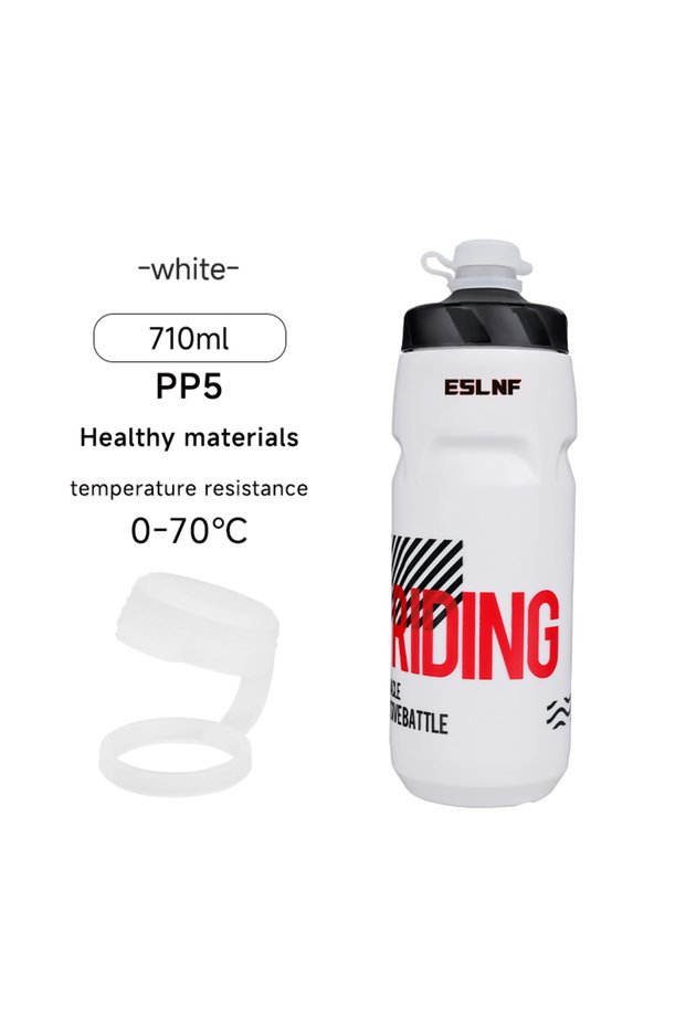 WHITE ESLNF 710ml Plastic Sports Water Bottle Squeeze Cycling Bike Water Cup Outdoor Gym Travel Bicy