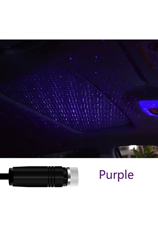 مصباح سماء مرصعة بالنجوم بتقنية LED أرجوانية، يعمل بجهد 5 فولت عبر منفذ USB، مصباح ليلي مزود بجهاز عرض النجوم، ضوء أجواء رومانسية F..