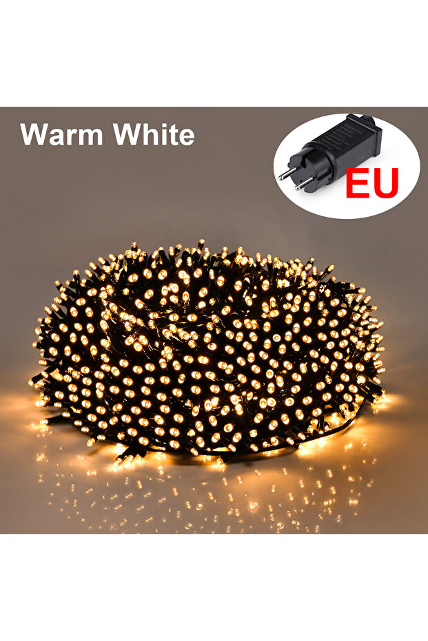 20M 200LEDs Warm White -EU Plug 10M-100M Fairy Lights LED String Garland Christmas Light Waterproof
