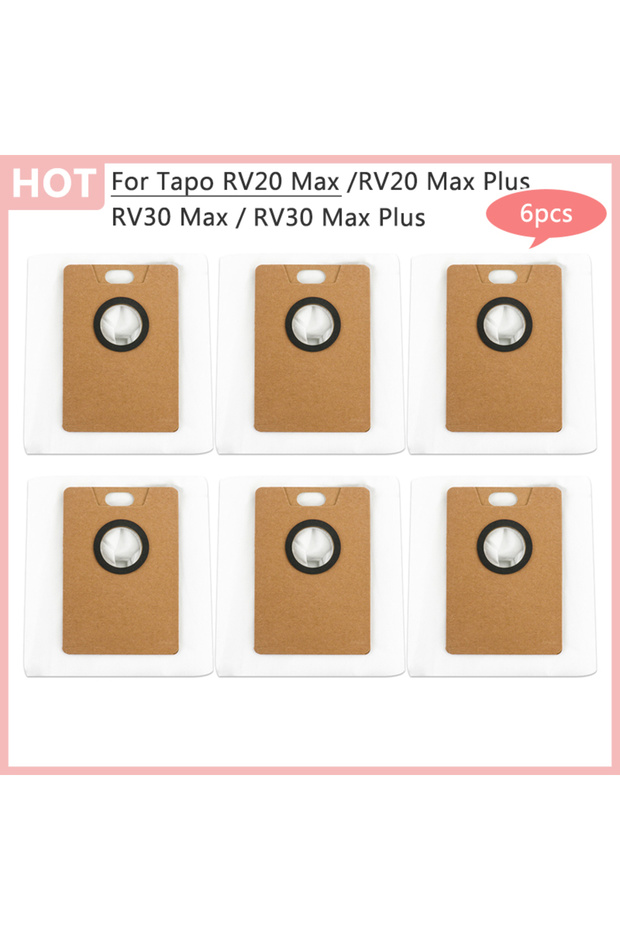 07 For Tapo RV20 Max /RV20 Plus /RV30 Max /RV30 Plus Robot Vacuum Cleaner Main Side Brush Dust Bag H