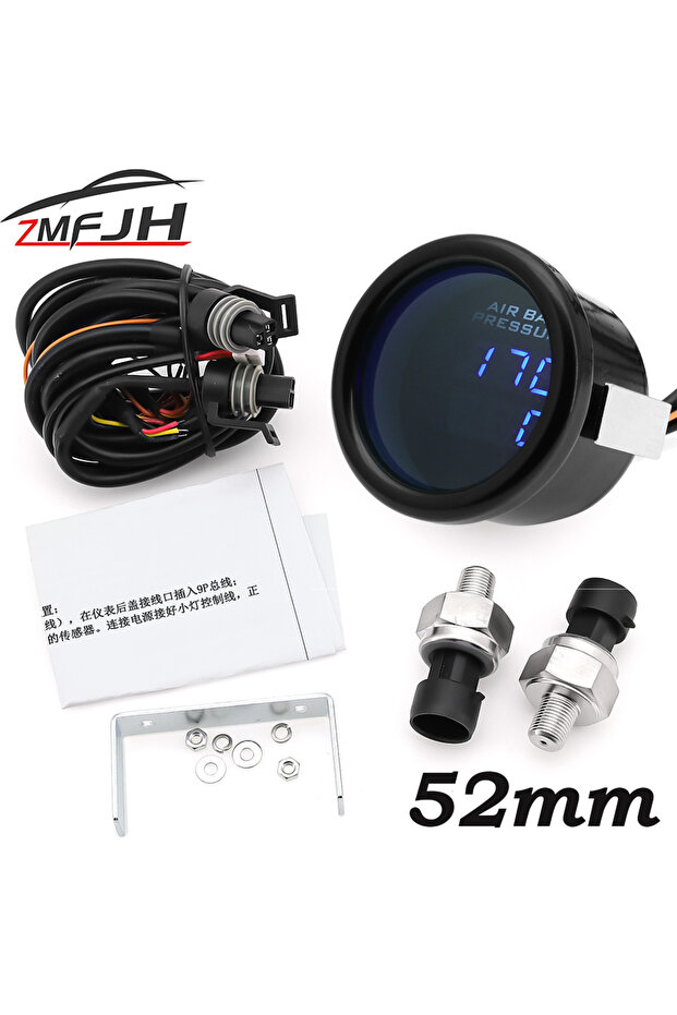 Dual Display A Triple Dual Display Air Pressure Guage LED Digital Air Suspension Gauge 0-220PSI with