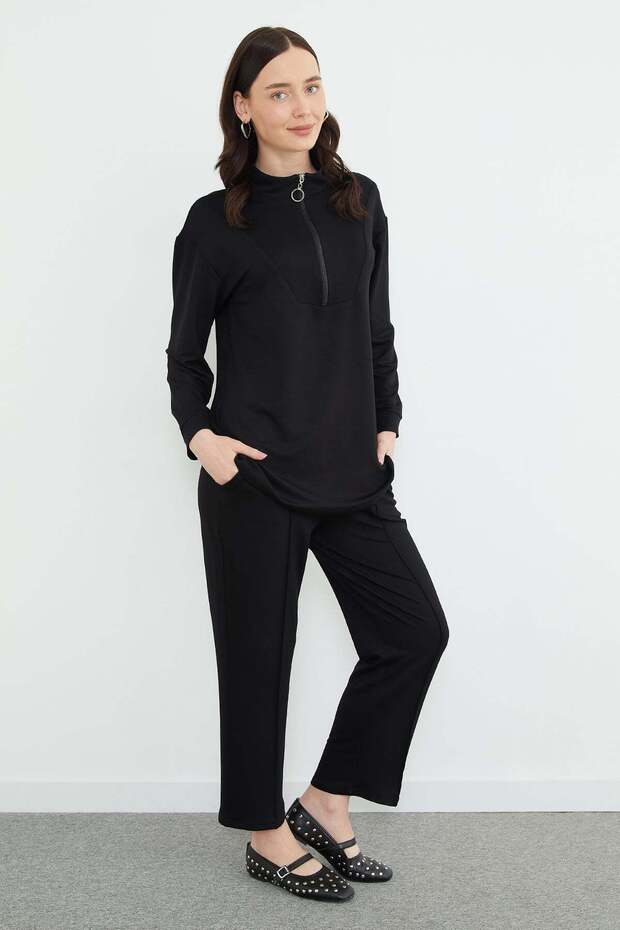 Fullamodest Half Zipper Modal 2-Piece Set
