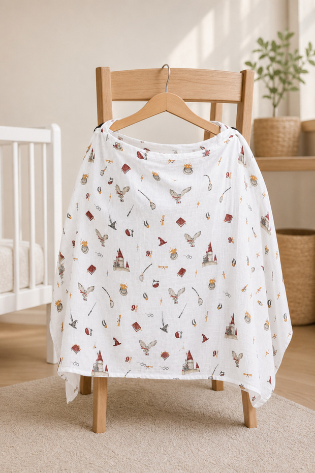 100% Cotton Underwire Double Layer Muslin Nursing Cover Apron – 70X100 cm No Show through