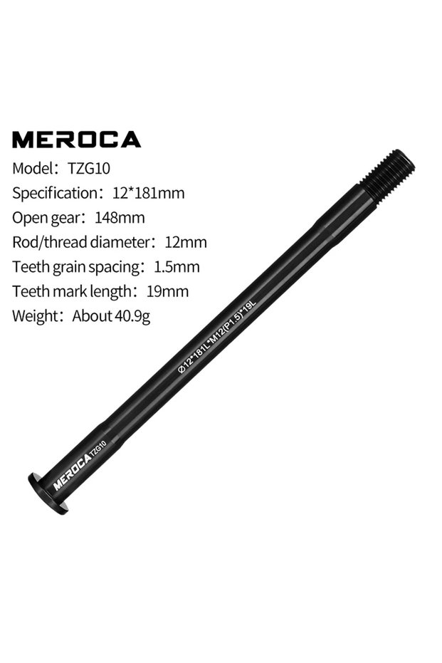 L181 M12x1.5 TL19 MEROCA MTB Road Bike Thru Axle Rod 12mm 15mm P1.5 Front Rear Hub Thru Axle Fork Sh