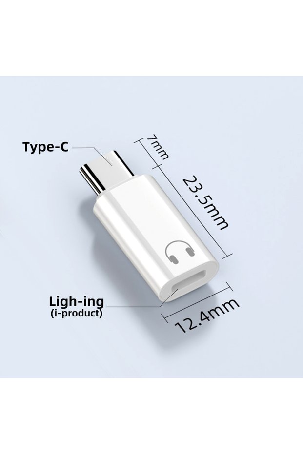 WHITE USB C To 8 Pin Adapter Type C To for IOS Audio Converter Headphone Earphones Converter for iPh