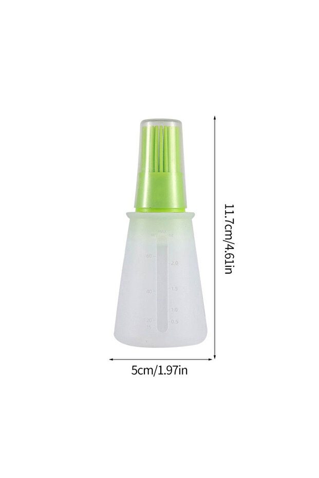 gjys-green Silicone Heat-resistant Food Grade Kitchen Baking Oil Dispenser With Small Brush Kitchen