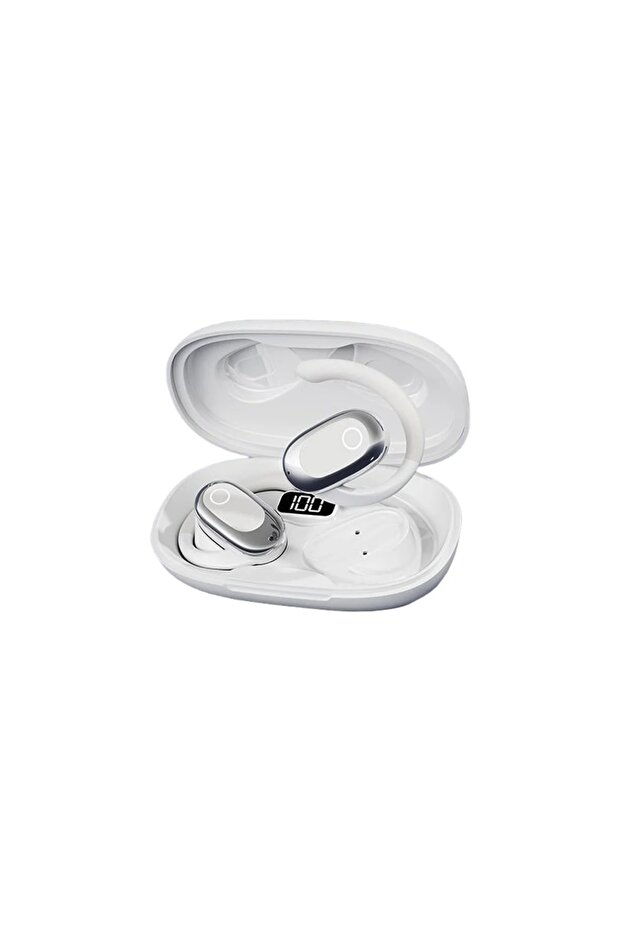 White OWS Earphones Over-Ear Open-Ear Wireless Bluetooth 5.4 Headphones Style Noise Cancellation Rot