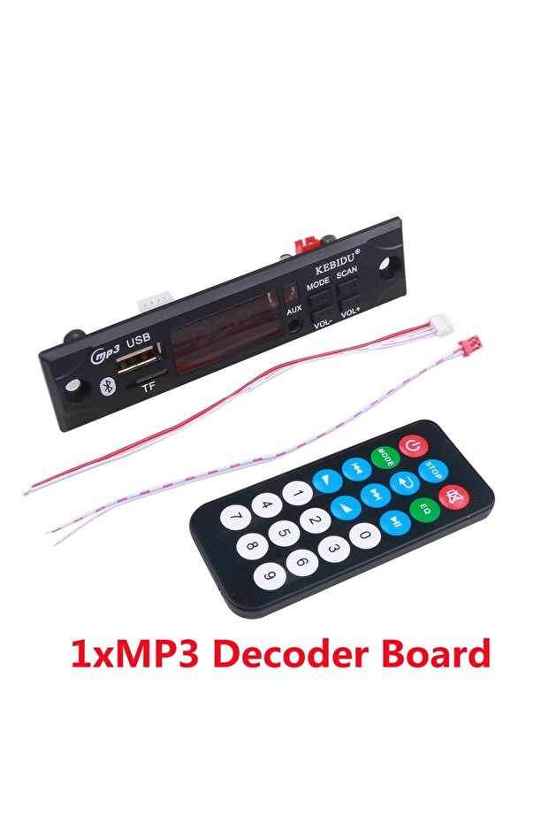 لوحة فك تشفير MP3 DC 12V مشغل MP3 لاسلكي Bluetooth 5.0 لوحة فك تشفير WMA USB TF راديو FM 3.5 مم A - 1